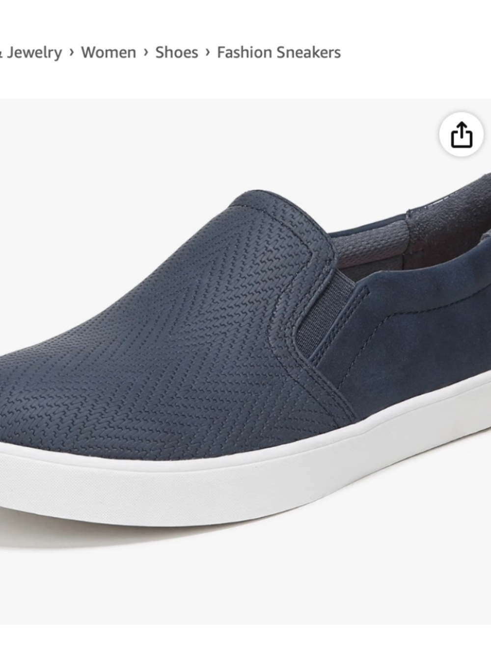 DR SCHOLL NAVY "MADISON" SLIP ON SNEAKERS Size 9